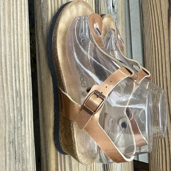 Birkenstock Papillion Ashley Wedge Sandal Size 37 US Sz 7  Copper - Picture 5 of 8